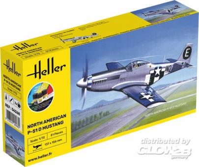 Heller 56268 North American P-51D Mustang Flugzeug Modell Bausatz 1:72 in OVP 