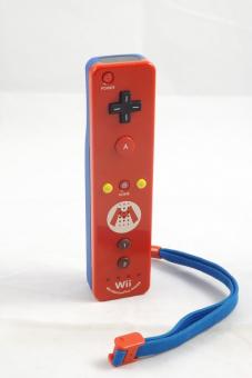 Original Nintendo Wii Fernbedienung/Remote Motion Plus Mario Rot + Silikonhülle 