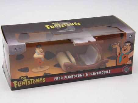 Jada Toys 253253002 - The Flintstones Fred Flintstone & Flintmobile 1:32 