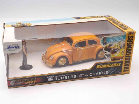 Jada Toys 253115000 - Transformers VW Beetle BumbleBee & Charlie 1:24 