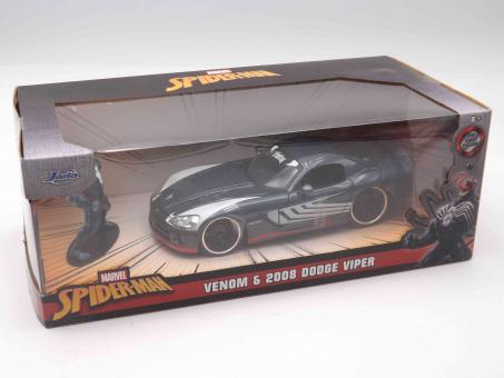 Jada Toys 253225015 - Marvel Spider-Man Venom & 2008 Dodge Viper 1:24 