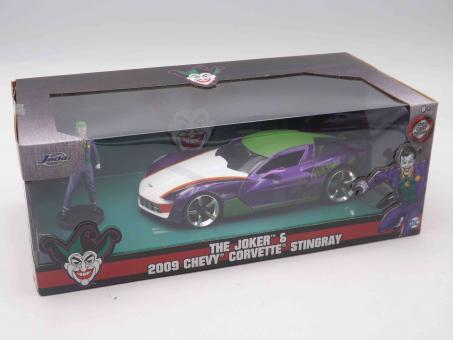 Jada Toys 253255020 - The Joker & 2009 Chevy Corvette Stingray 1:24 
