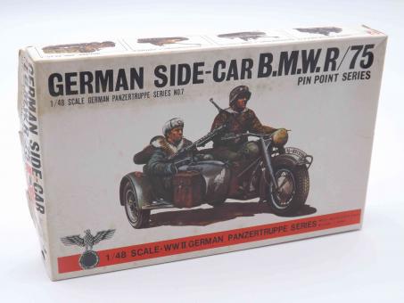 Bandai 8227 German Side-Car B.M.W.R/75 Modell Motorrad Bausatz 1:48 in OVP 