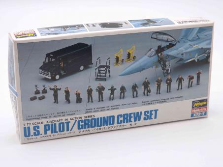 Hasegawa X72-7 500 U.S. Pilot Ground Crew Set Modell Figuren Bausatz 1:72 in OVP 