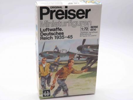 Preiser 4510 Luftwaffe Deutsches Reich 1934-45 Modell Figuren Bausatz 1:72 in OVP 