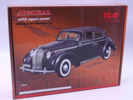 ICM 24022 Admiral with open cover WWII German Car Modell Bausatz 1:24 in OVP 