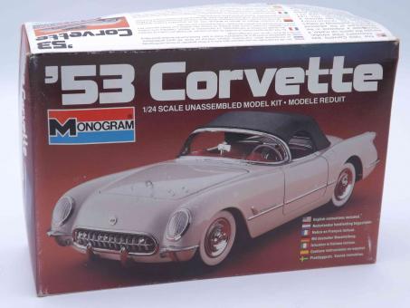 Monogram 2291 53 Corvette Modell Fahrzeug Bausatz 1:24 in OVP 