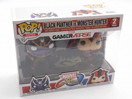 Funko Pop! Marvel vs. Capcom Infinite lack Panther vs. Monster Hunter 