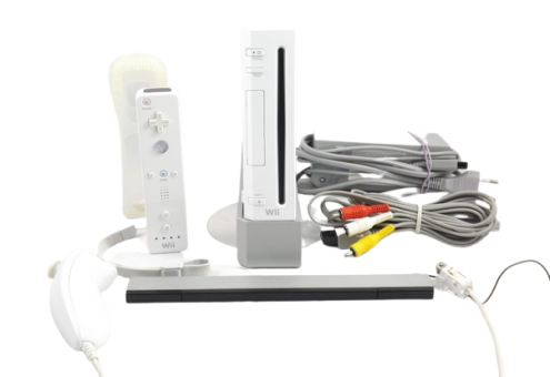 Nintendo Wii Konsole (RVL-001) Weiß + Original Remote / Controller und Nunchuk 