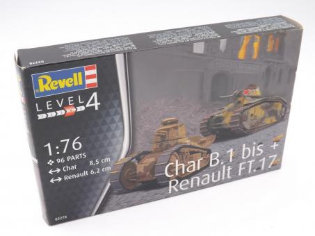 Revell 03278 Char B.1 bis + Renault FT.17 Panzer Modell Bausatz 1:76 in OVP 