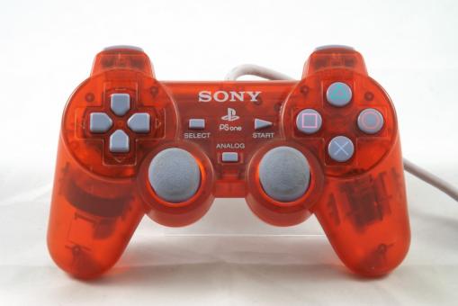 Original Sony PlayStation One / 1 Controller Rot-Transparent PS1 