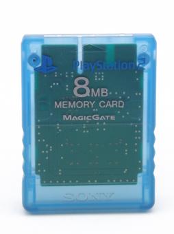 Original Sony PlayStation 2 Memory Card Speicherkarte 8MB Blau-Transparent PS2 