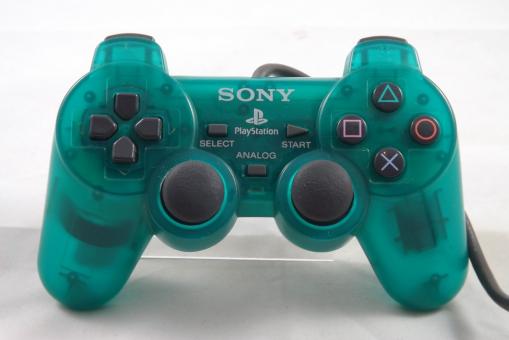 Original Sony PlayStation 1 Controller (Dualshock) Grün Transparent PS1 