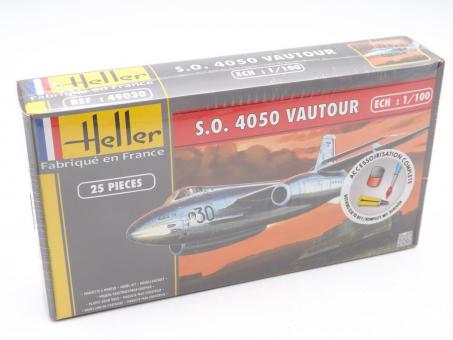 Heller 49030 S.O. 4050 Vautour Faben Kit Flugzeug Modell Bausatz 1:100 in OVP 