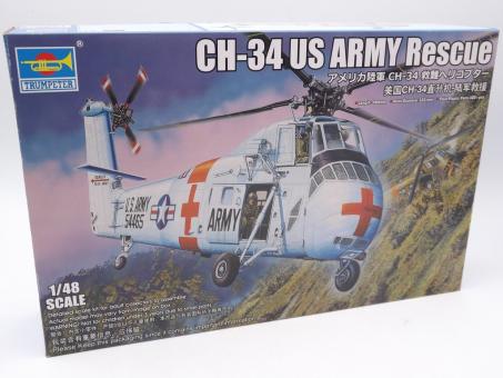 Trumpeter 02883 CH-34 US Army Rescue Hubschrauber Modell Bausatz 1:48 in OVP 
