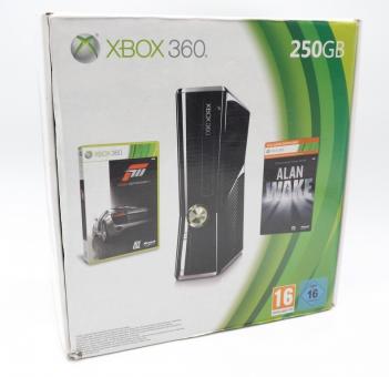 Microsoft Xbox 360 S Konsole 250 GB - Forza 3 - Alan Wake + Orig. Controller in OVP 