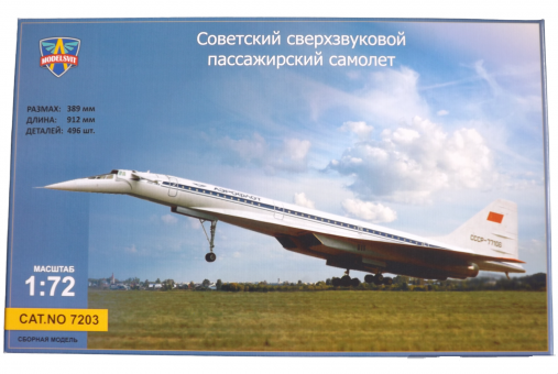 Modelsvit 7203 Supersonic Airliner T4-144 Tupolev Modell Bausatz in  1:72 OVP 
