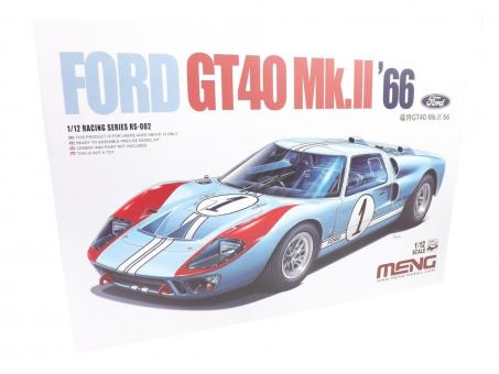 Meng RS-002 Ford GT40 Mk.II 66 Rennwagen Auto Modell Bausatz 1:12 in OVP 