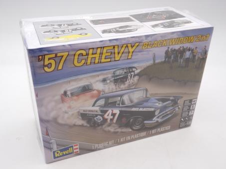 Revell 85-4441 '57 Chevy Black Widow 2'n1 Bausatz Auto Modell 1:25 in OVP 