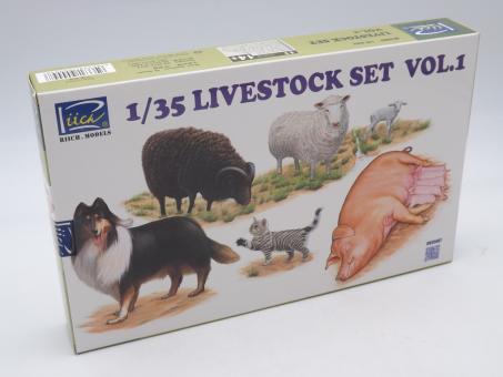 Riich.Models RV35007 Livestock Set Vol.1 Bausatz Tiere Modell 1:35 in OVP 