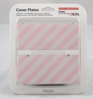 New Nintendo 3DS Cover Plates Zierblende - Weiß Rosa 