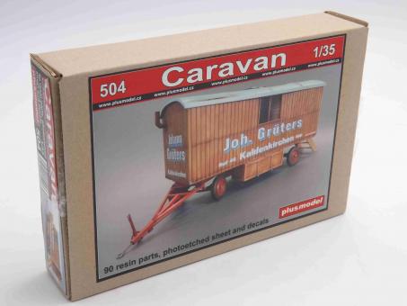 Plus Model 504 Caravan Anhänger Caravan Bausatz 1:35 OVP 