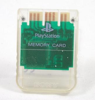 Original Sony PlayStation 1 Memory Card Speicherkarte Crystal Transparent PS1 