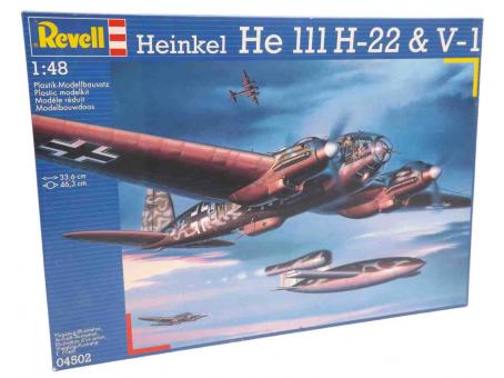 Revell 04502 Heinkel He 111 H-22 & V-1 Modell Flugzeug Bausatz 1:48 in OVP 