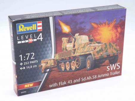Revell 03293 sWS with Flak 43 and Sd.Ah.58 Ammo Trailer Panzer Bausatz 1:72 in OVP 