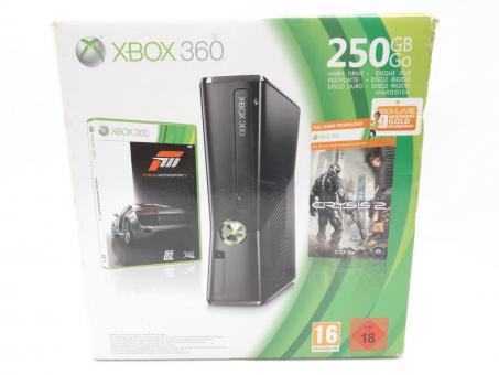 Microsoft Xbox 360 S Konsole 250 GB - Forza Motorsport 3 + Orig. Controller in OVP 