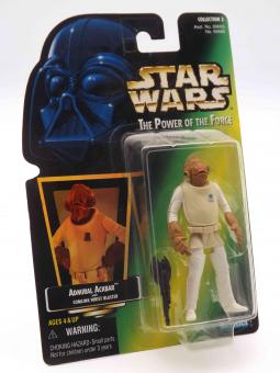 Kenner Collection 2 No. 69686 Star Wars The Power of the Force 1996 - Admiral Ackbar with Comlink Wrist Blaster - OVP 