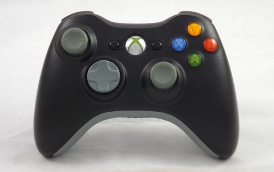 Original Microsoft Xbox 360 Wireless Controller Schwarz Grau 